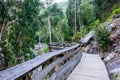 Arouca Geopark, wooden walkway on the bank of Paiva River, in the hydrographic basin of the Douro River